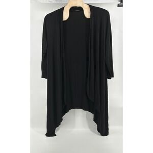 Involand Loose Long Sleeve Shrug Black 5X Layers Duster Cardigan Flowy Comfort